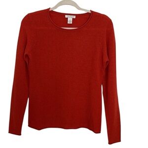 NWOT Tweeds Orange Red Cashmere Sweater